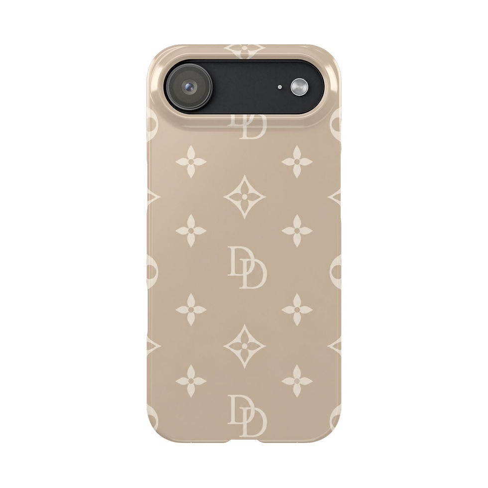 Café de Paris Luxury Monogram Slim iPhone Case – Front Picture