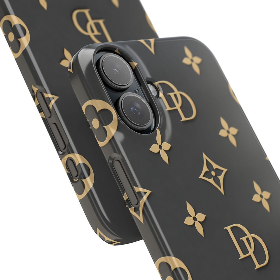 Miniatura: Gris de Monaco Luxury Monogram Slim iPhone Case – Camera and Side Detail