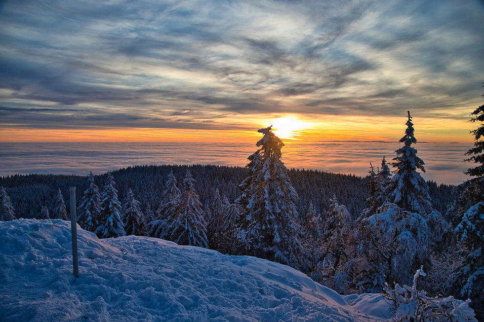 Sonnenuntergang über Thüringen
