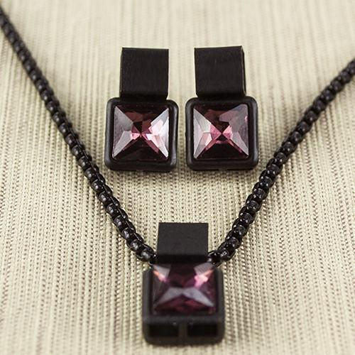Miniatura: Coal Necklace-Plum