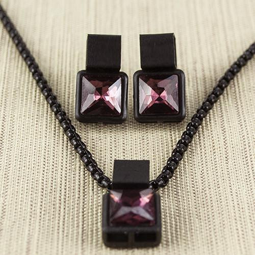 Miniatura: Coal Necklace-Plum