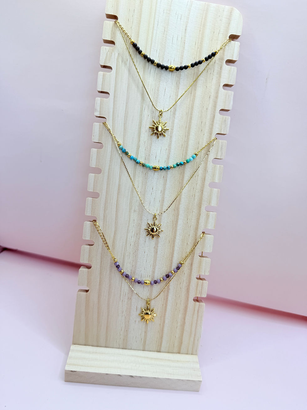 Collier double "petit soleil"