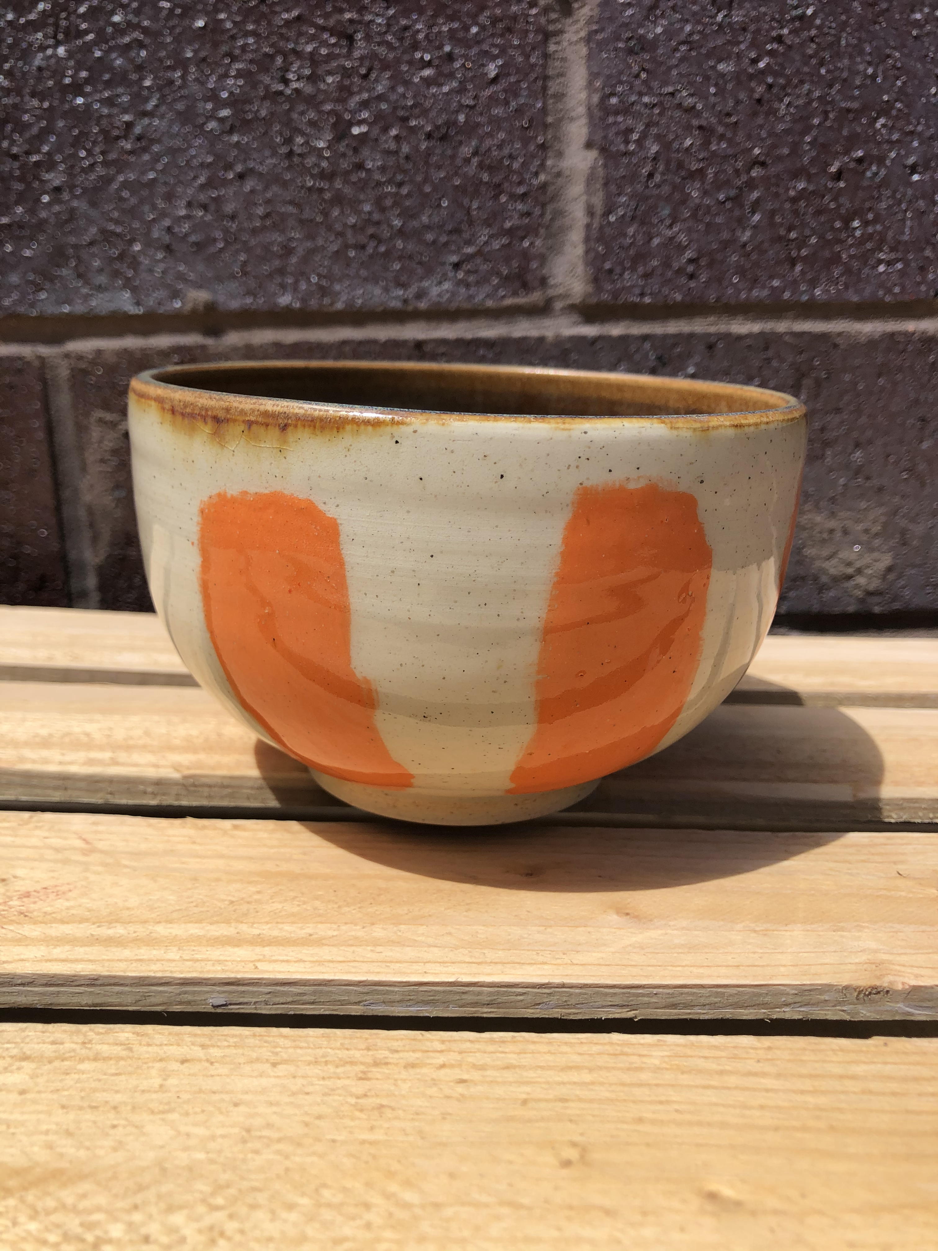 Colored Strokes Bowl - Orange