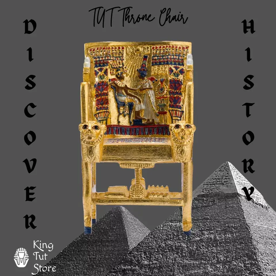 Thumbnail: Egyptian King Tut Throne Chair - Handmade