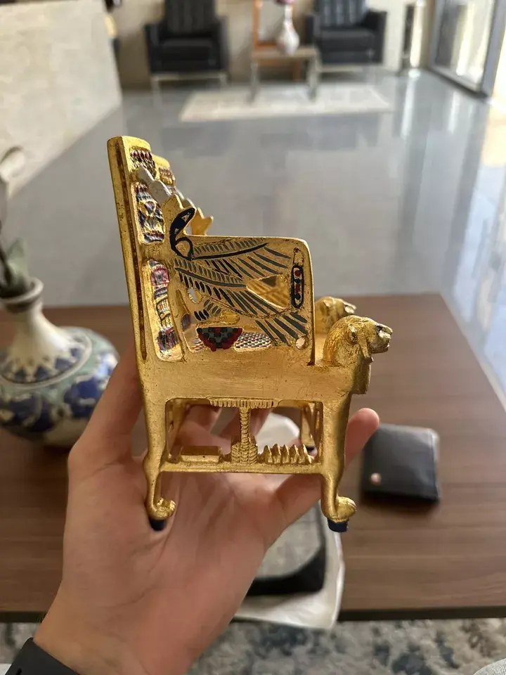 Thumbnail: Egyptian King Tut Throne Chair - Handmade
