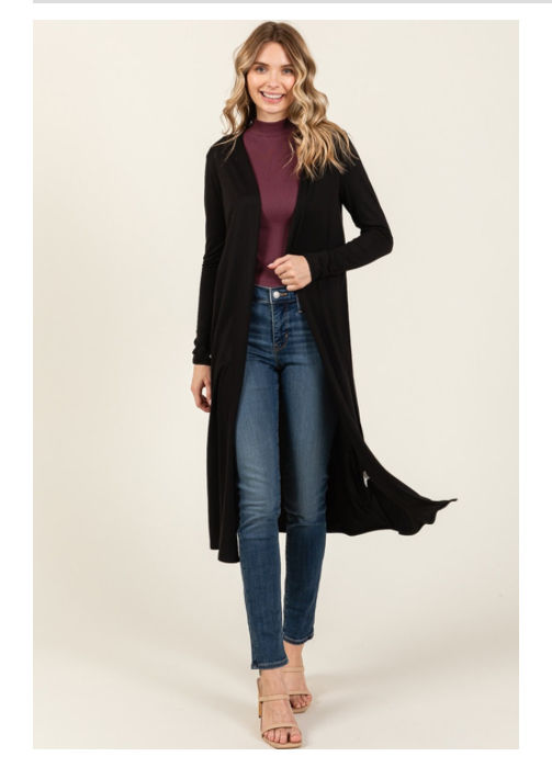 Midnight Grace Duster Cardigan