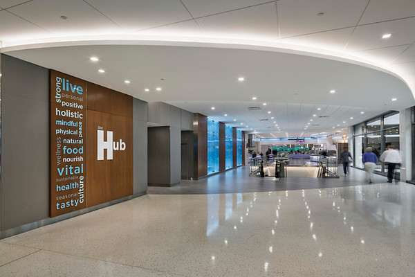 Lobby at Cigna cafeteria in Bloomfield, Connecticut