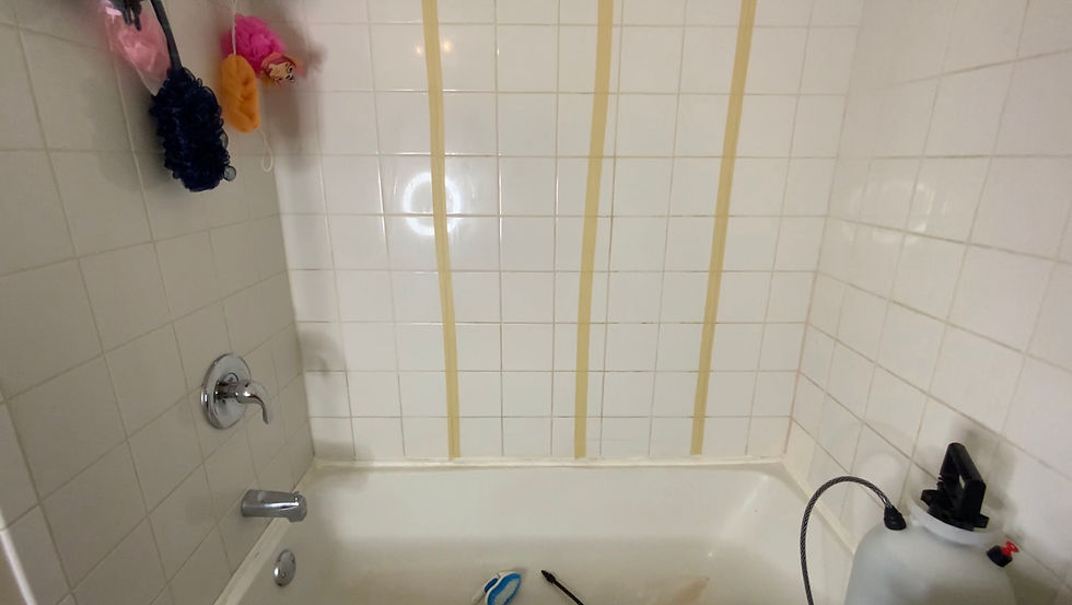 Photo of Shower After One Round of Cleaning