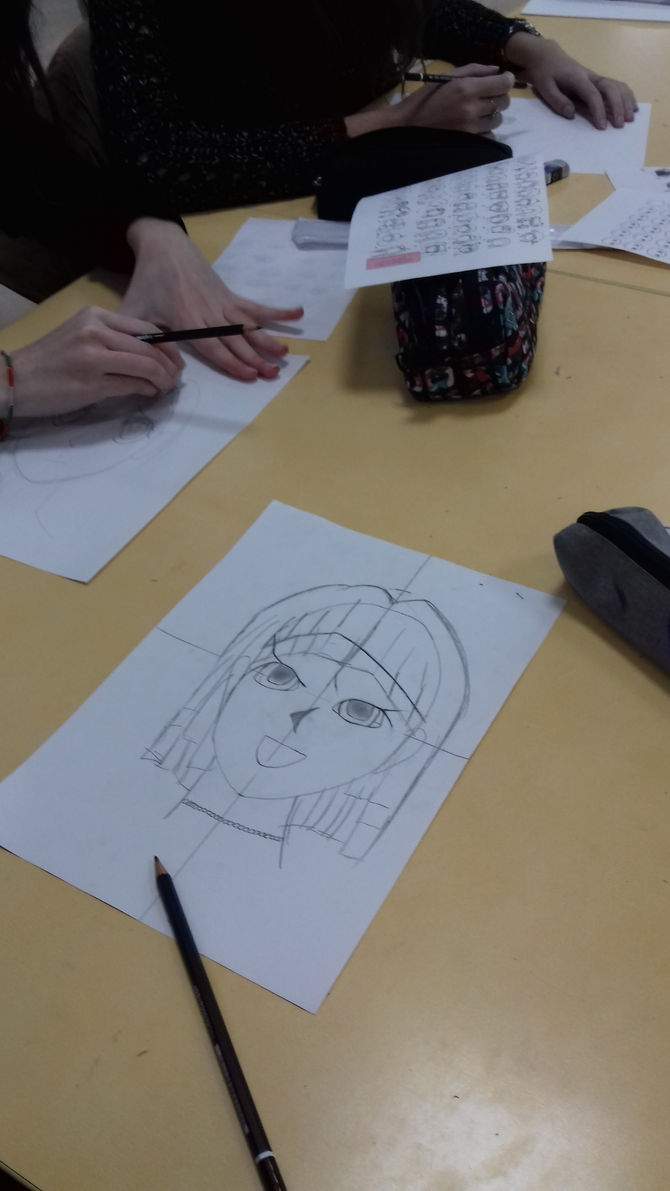 Les Ateliers dessins Manga au lycée Arago pour un spécial Japon.^^
