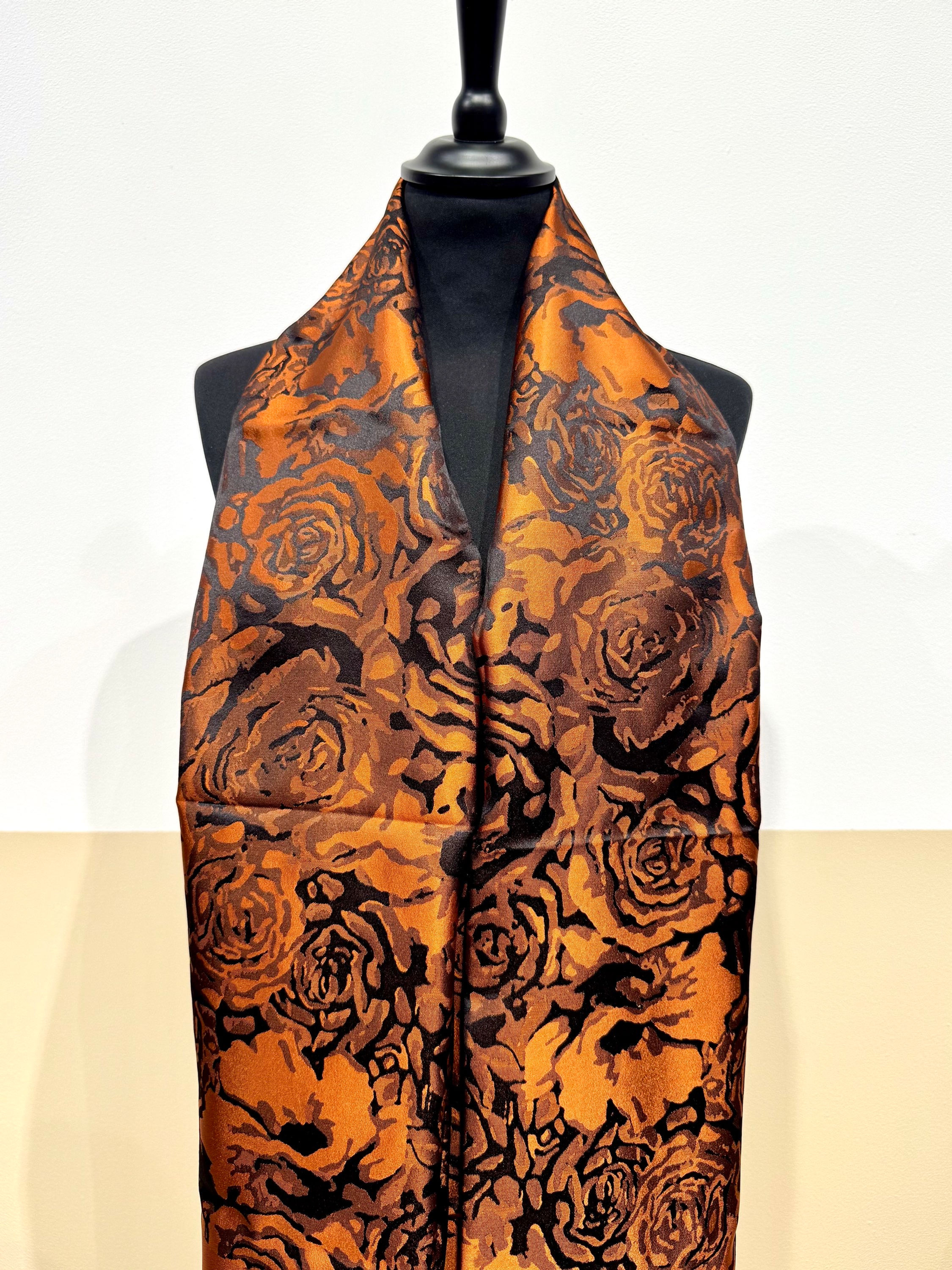 Châle Jacquard "Rose" - Orange