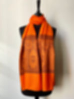 Miniature : Étole Soie et Cachemire Colonnes Orange 3