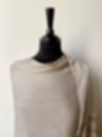 Miniature : Étole Soie et Cachemire Colonnes Beige 1