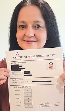 Laleh improved her CELPIP scores from level 8 to level 10 in writing and speaking