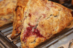 Raspberry White Chocolate Scones