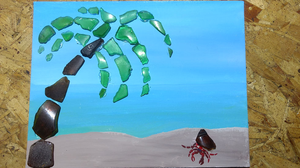 beach palm tree crab