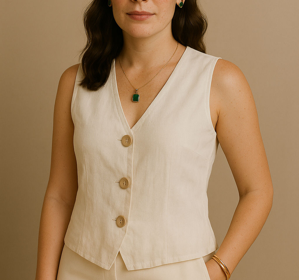 Chaleco Sin Mangas en Lino