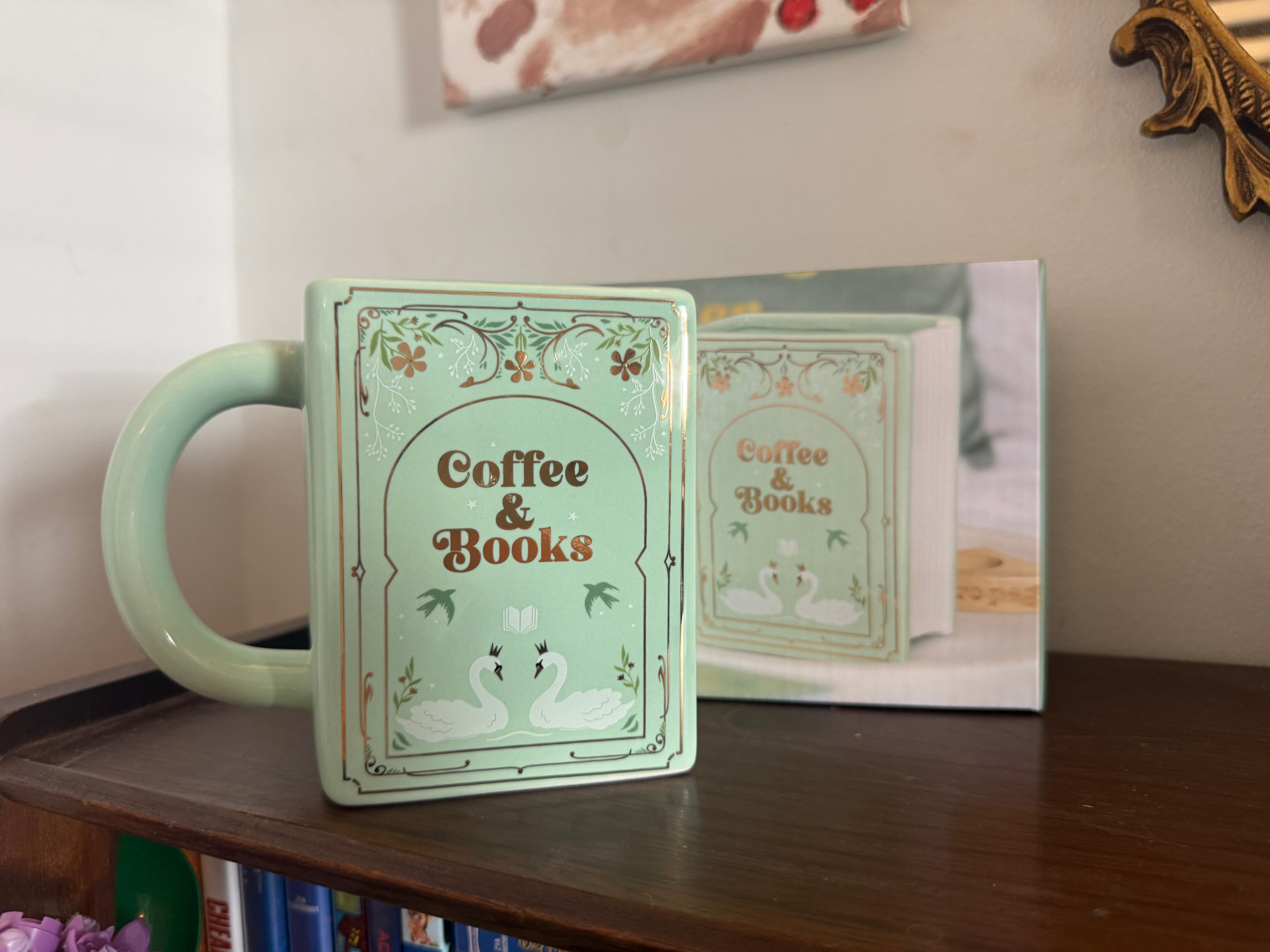 ‘Coffee & Books’ Book Shaped Mug