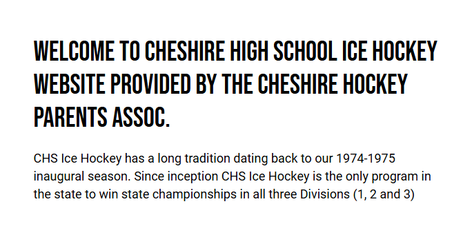 Cheshire Hockey Parents Association (CHPA)