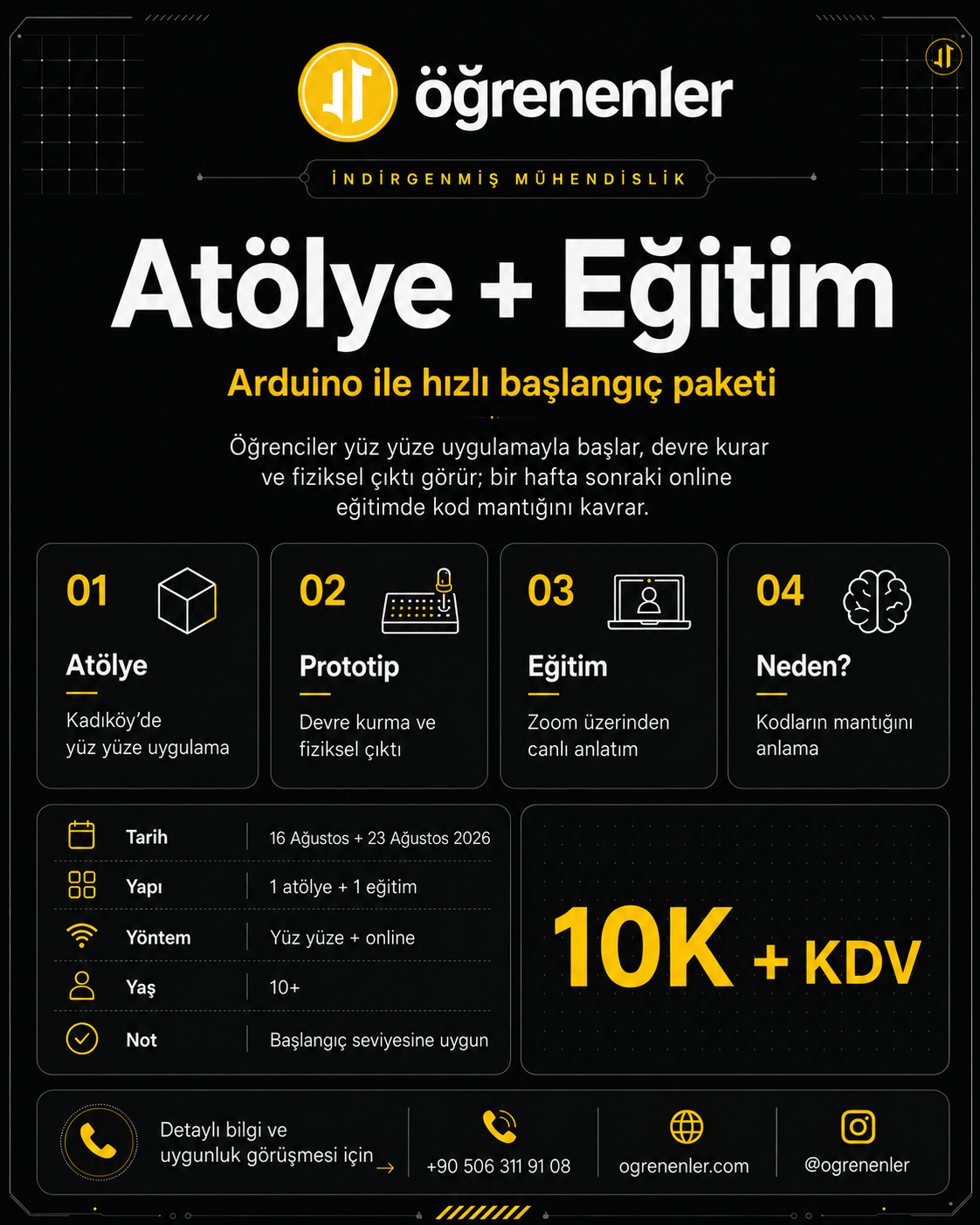 Arduino Atölye ve Eğitim başlangıç paketi