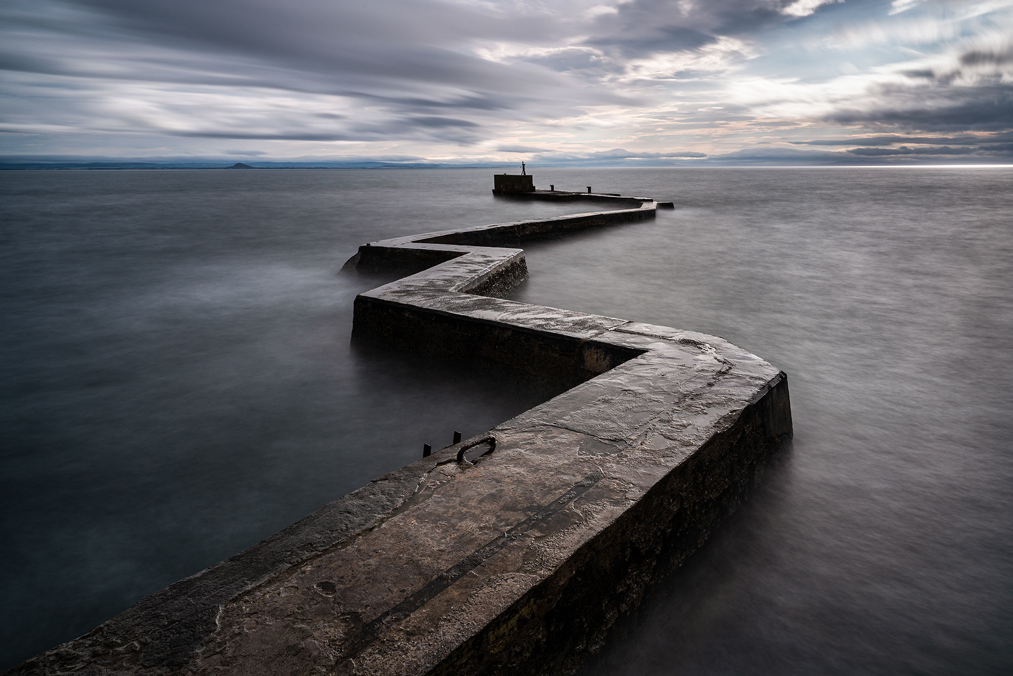 Breakwater at St Monans long exposure