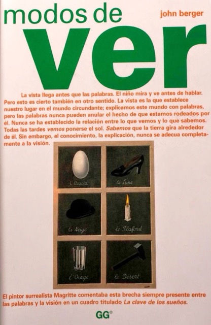 Tapa del libro “Modos de ver” de John Berger, edición en español, que aborda la mirada, la cultura visual y su relación con la psicología y el psicoanálisis
