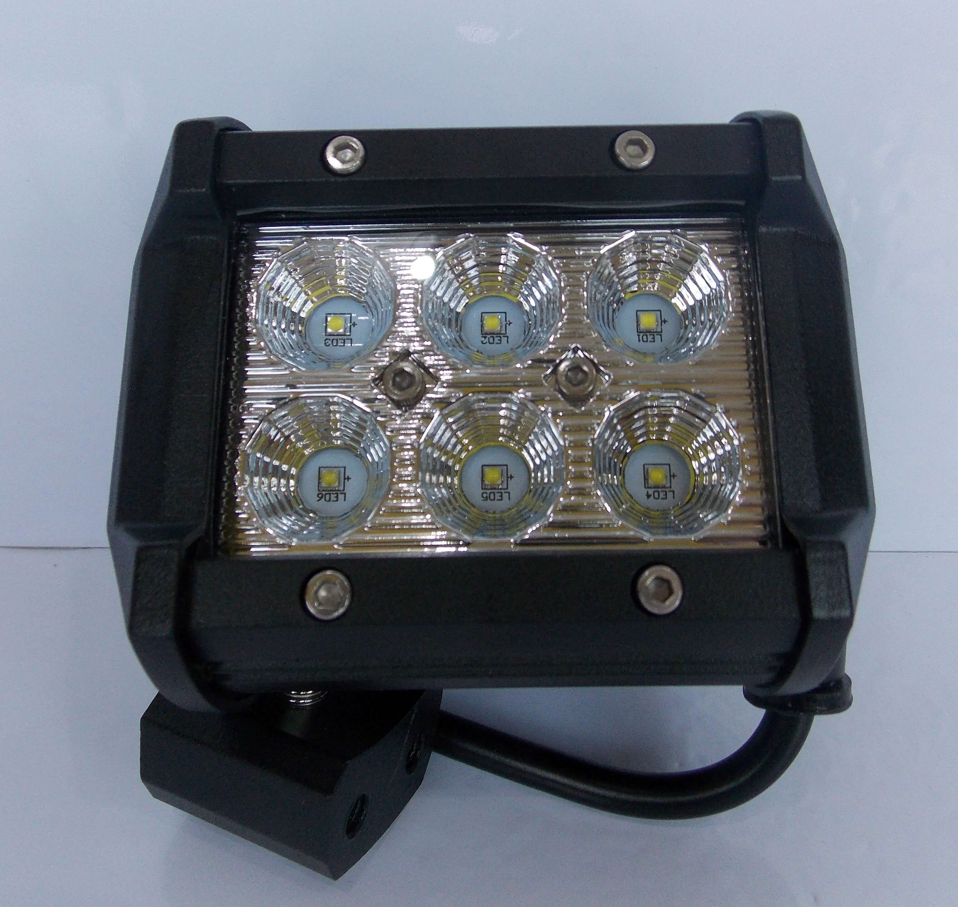 FARO LED 18 W 12-24V 6 LED (10CM)