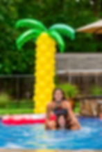 Luau Balloon Tower Column Palm Tree