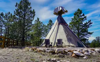 Eagle Tipi at Highland Meadows Resort in Hot Springs, South Dakota.