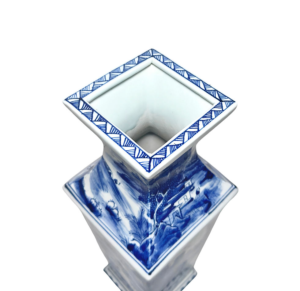 Thumbnail: Blue and White Square Vase