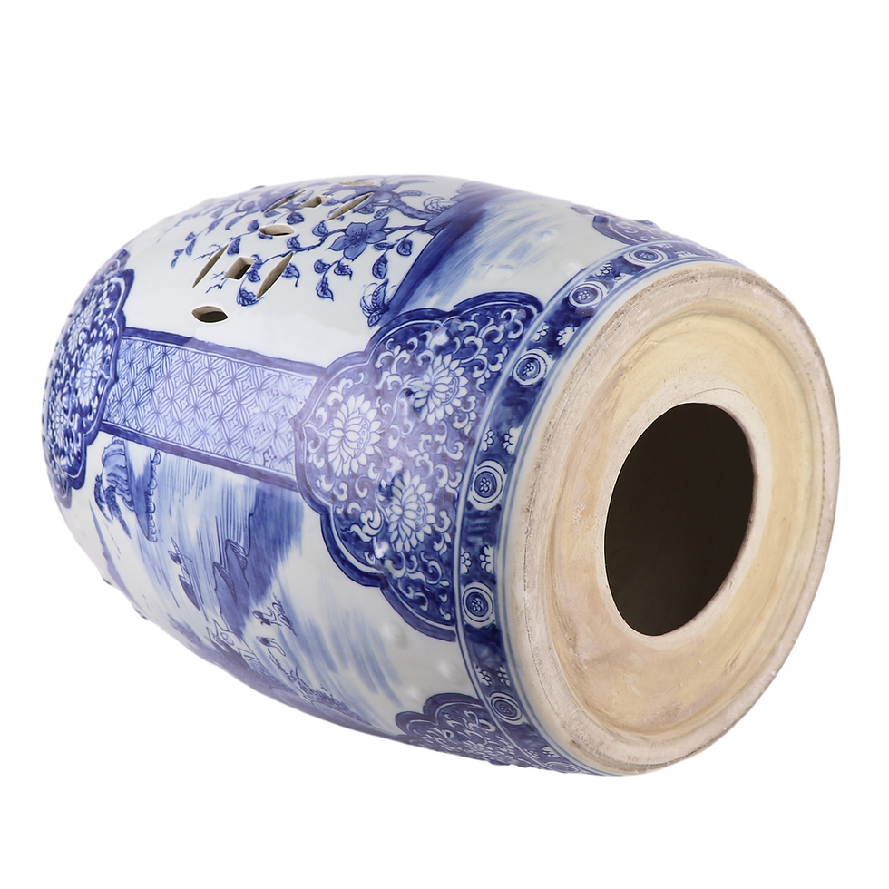 Thumbnail: Chinese Blue and white landscape pattern ceramic stool