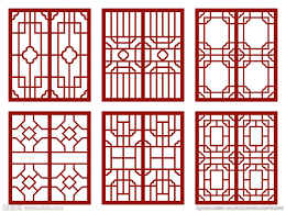 Chinese lattice window designs