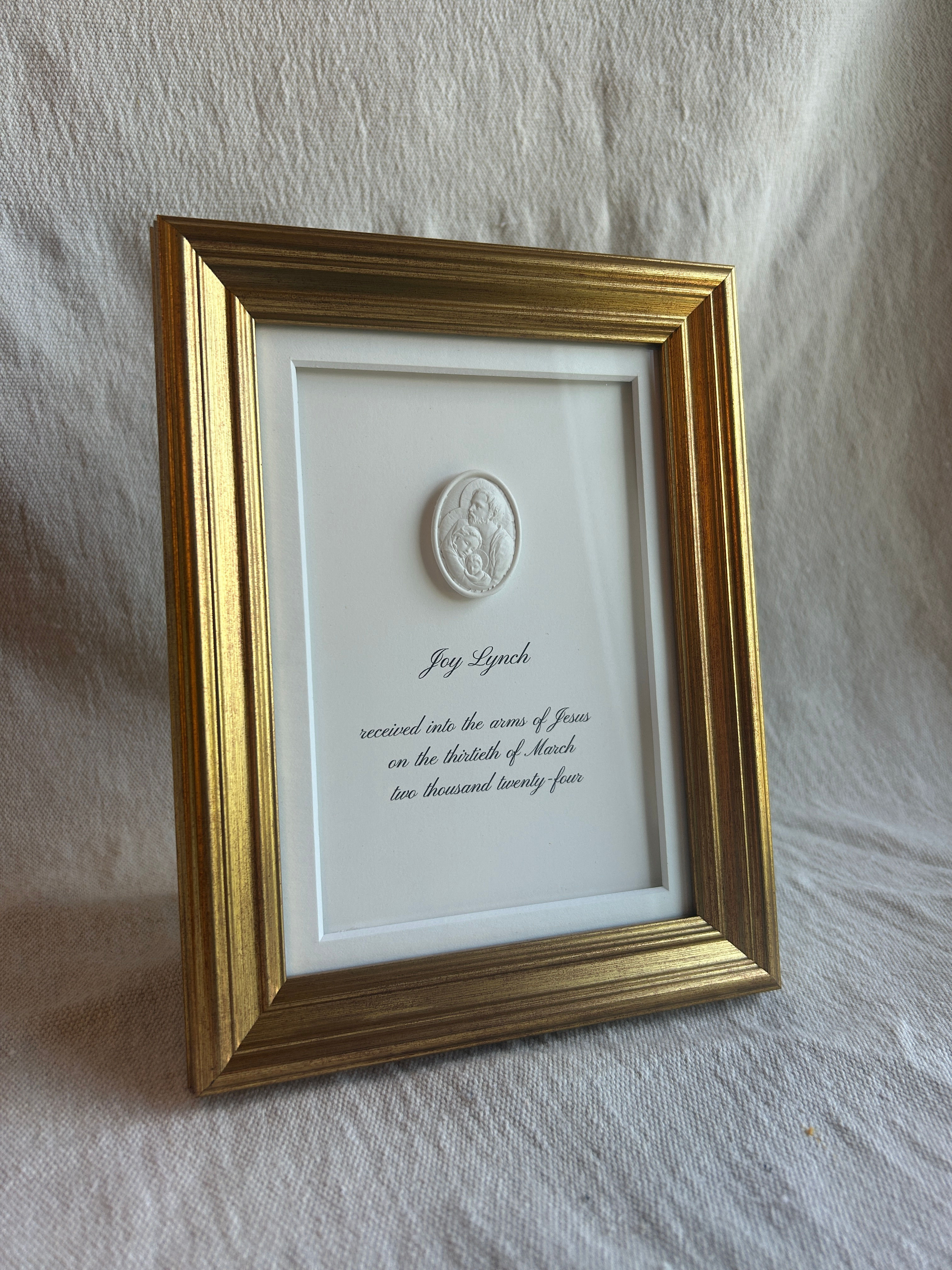 Miscarriage Memorial Framed Intaglio