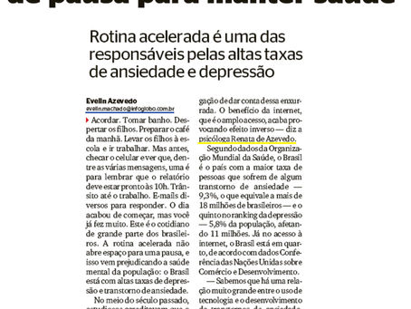 Como desacelerar - Coluna Bem Viver - Jornal O Extra