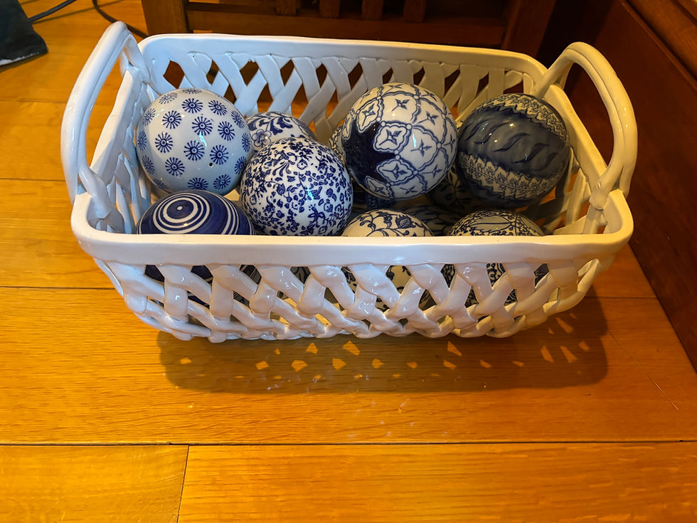 Lattice basket weave ceramic vessel - $25