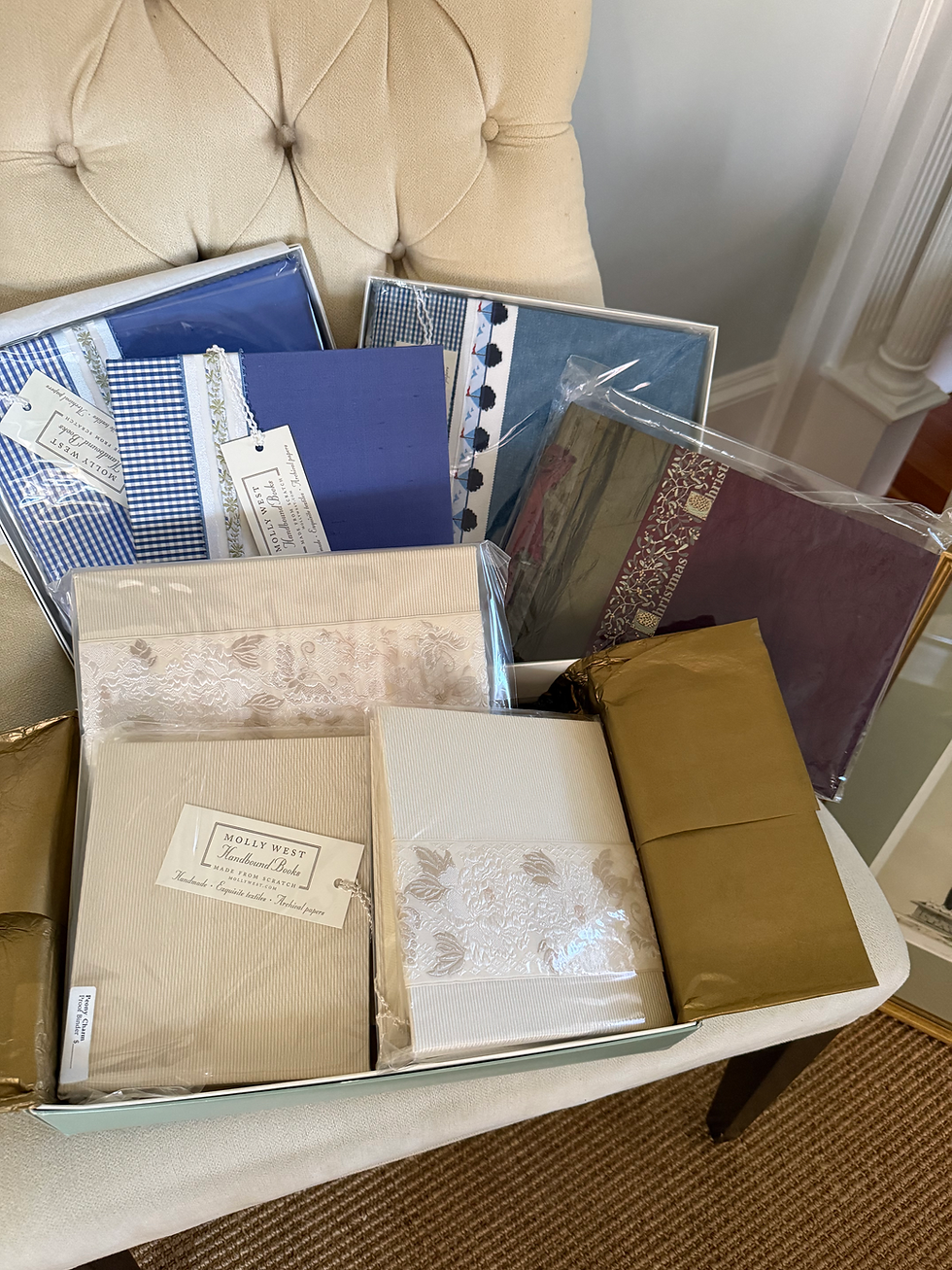 Assorted lot of Molly West Hand bound books - $100