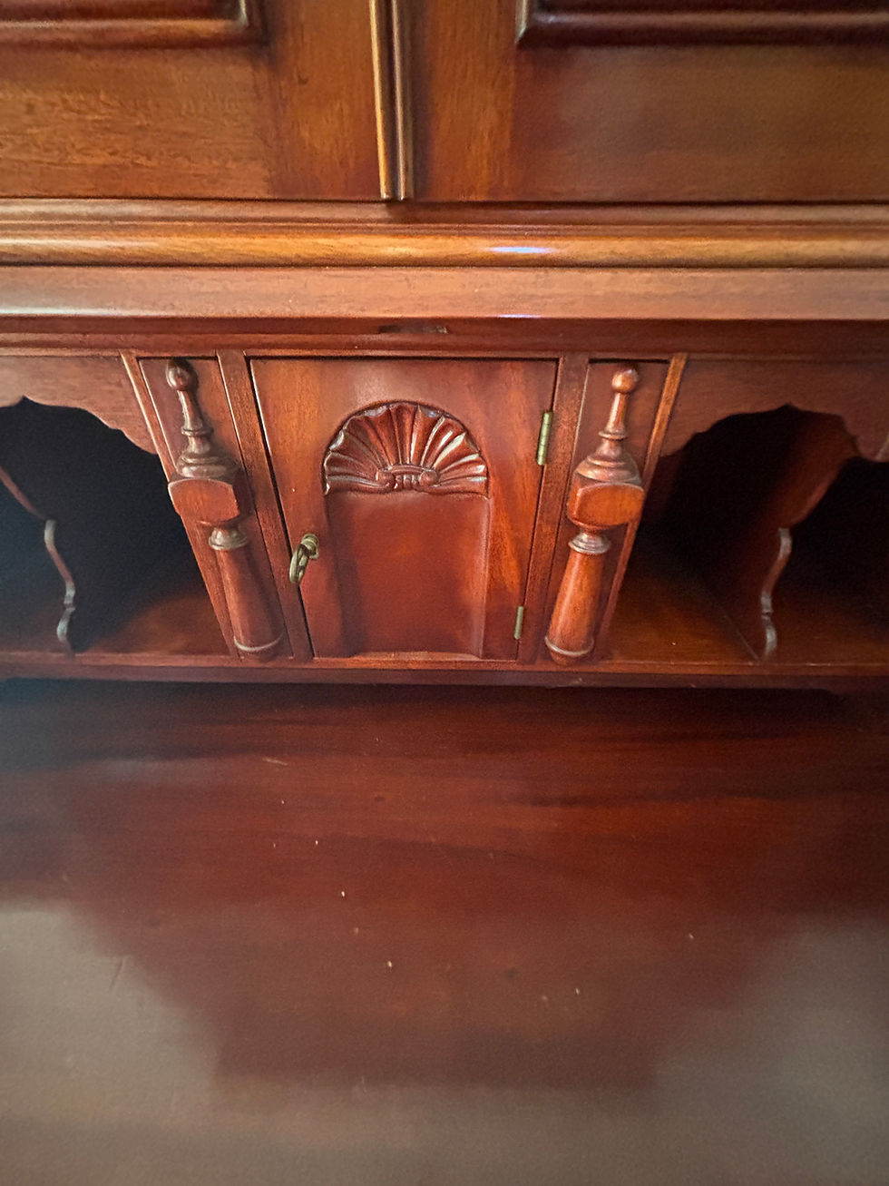 Chippendale secretary interior image
