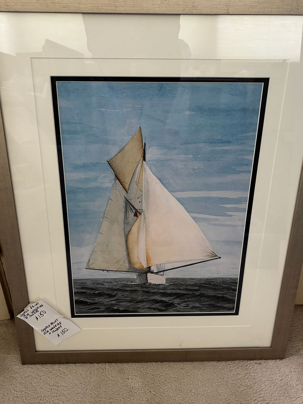Signed nautical print -$95