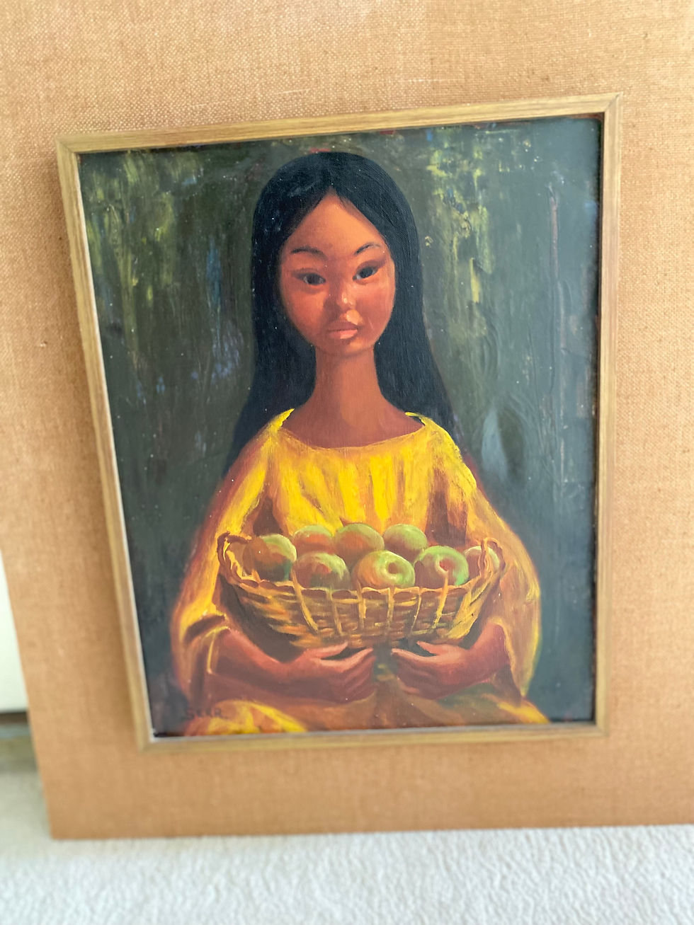 #26 Framed women with basket - $75