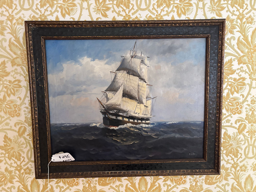 Maritime framed painting - $295