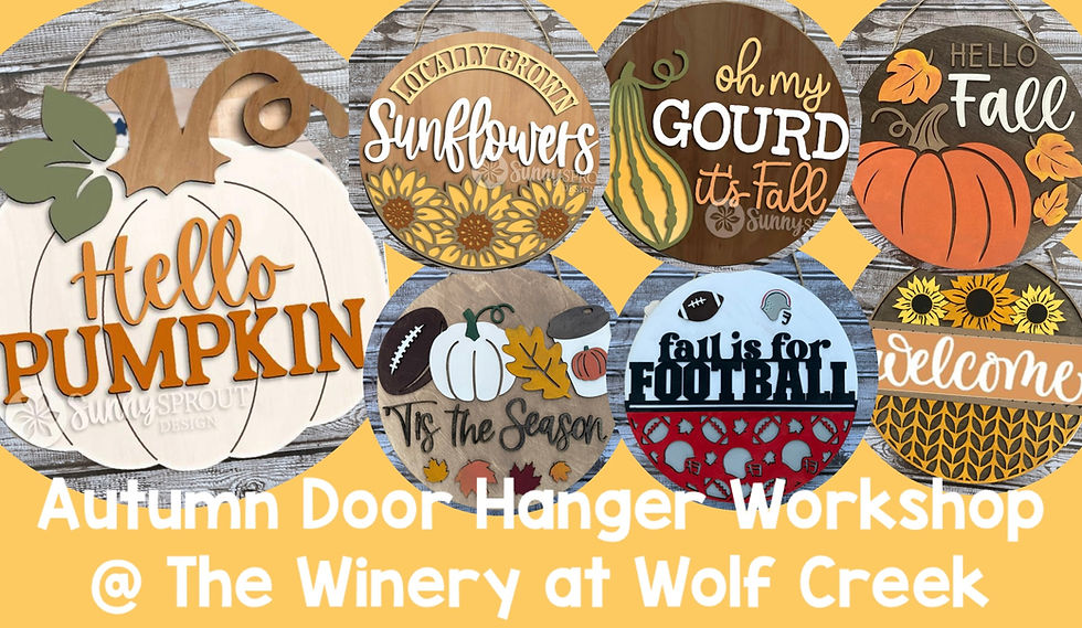 Autumn Door Hanger Workshop at The Winery at Wolf Creek