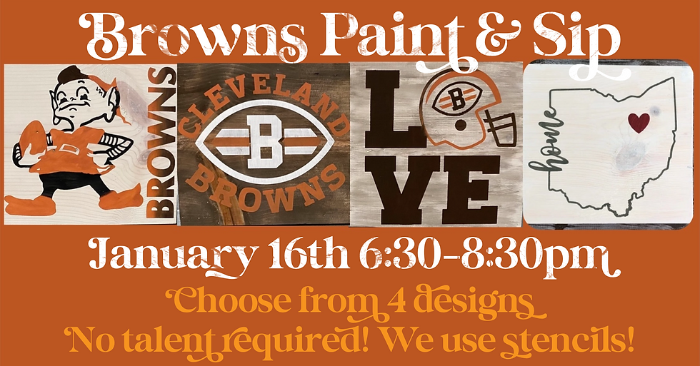 Browns Paint & Sip at Hoppy Dude Brews