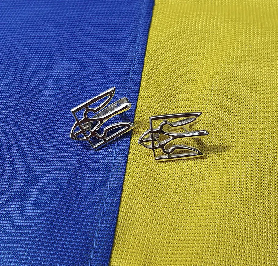 Сережки на застібці з гербом