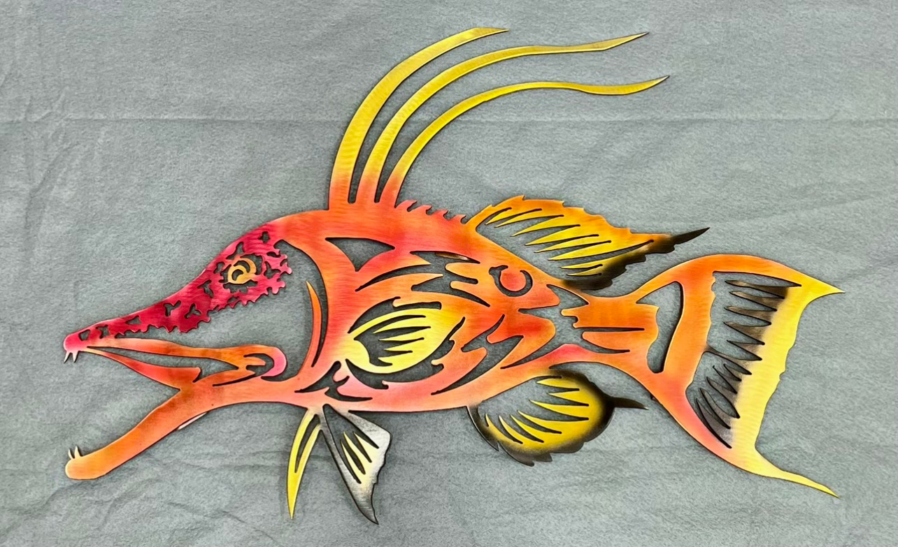 Hogfish metal art