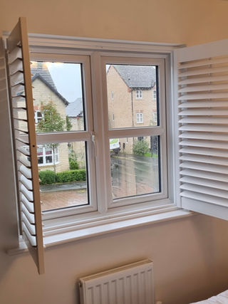 Full height shutters with tilt rods open, Clitheroe