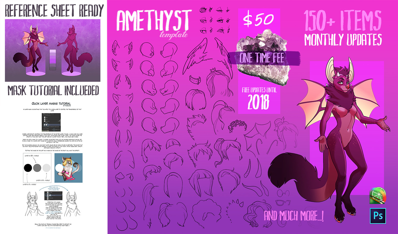 Amethyst Adoptable Template (basic pack)