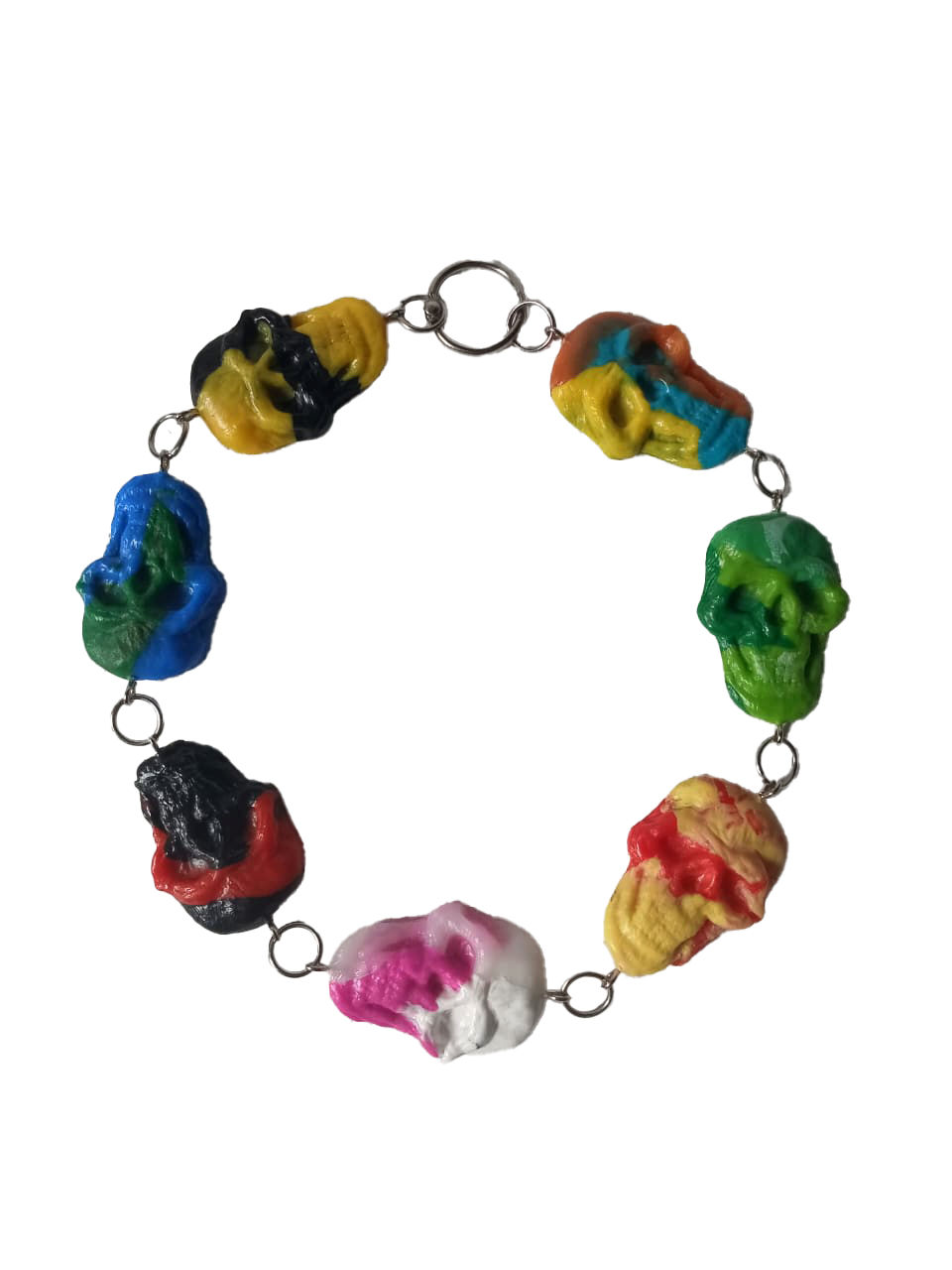 Choker Caveiras Coloridas