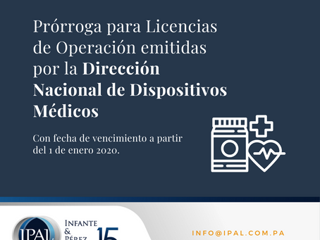 Licencias de Operación emitidas por la Dirección Nacional de Dispositivos Médicos