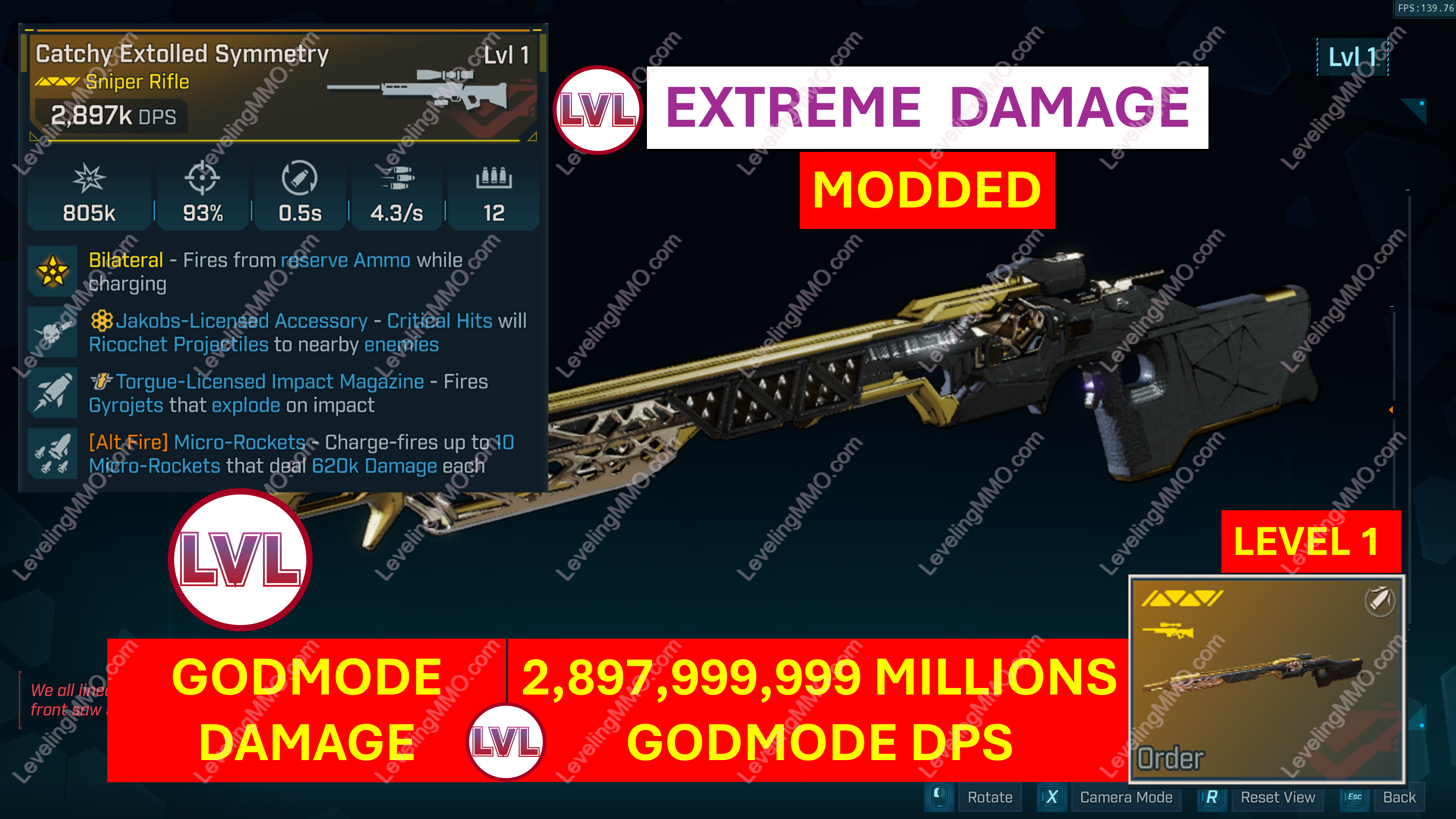 #10 Lv1 Extolled Symmetry GODMODE - MODDED