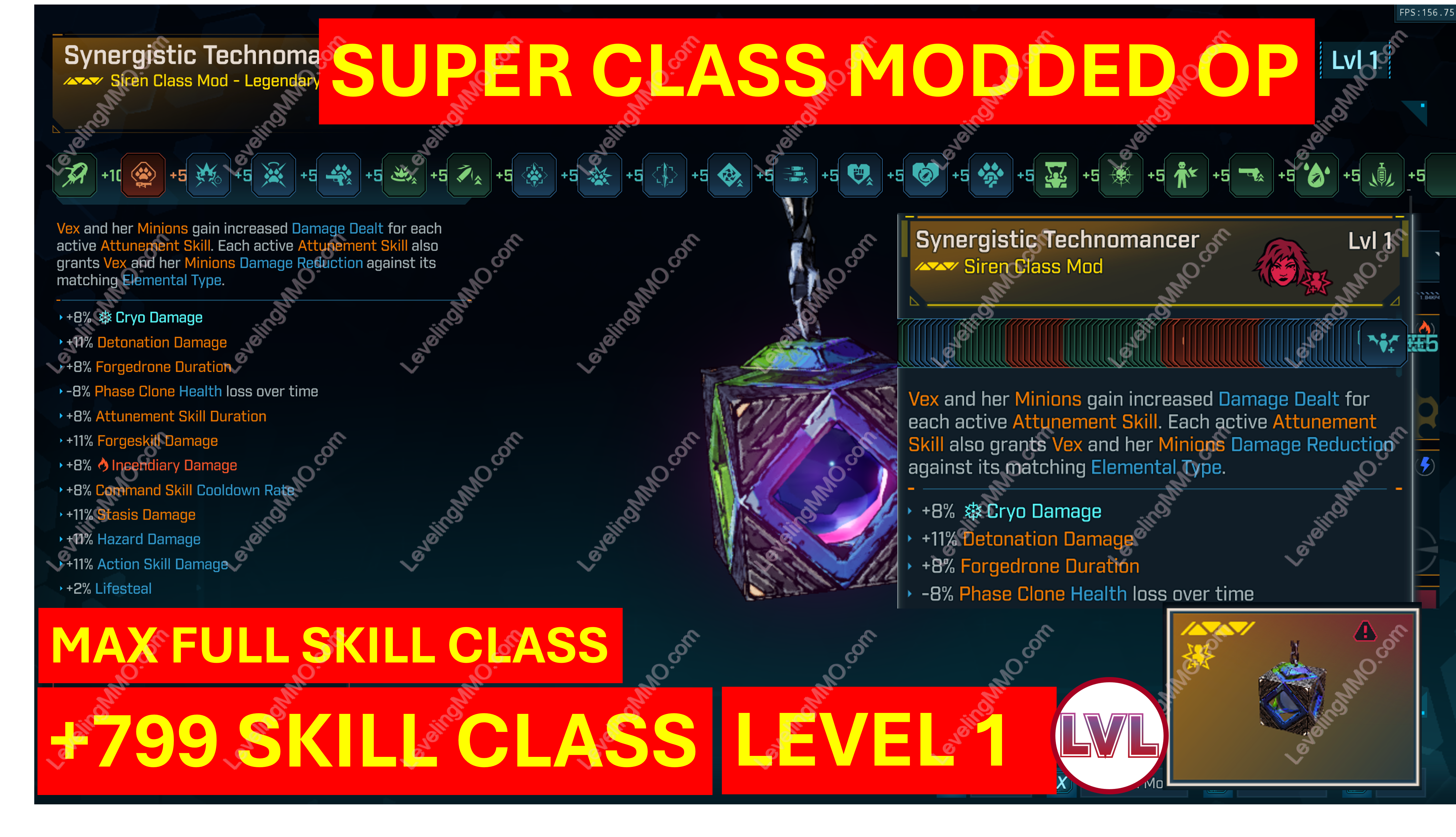 #15 Lv1 Max Full Skill Class Vex GODMODE - MODDED