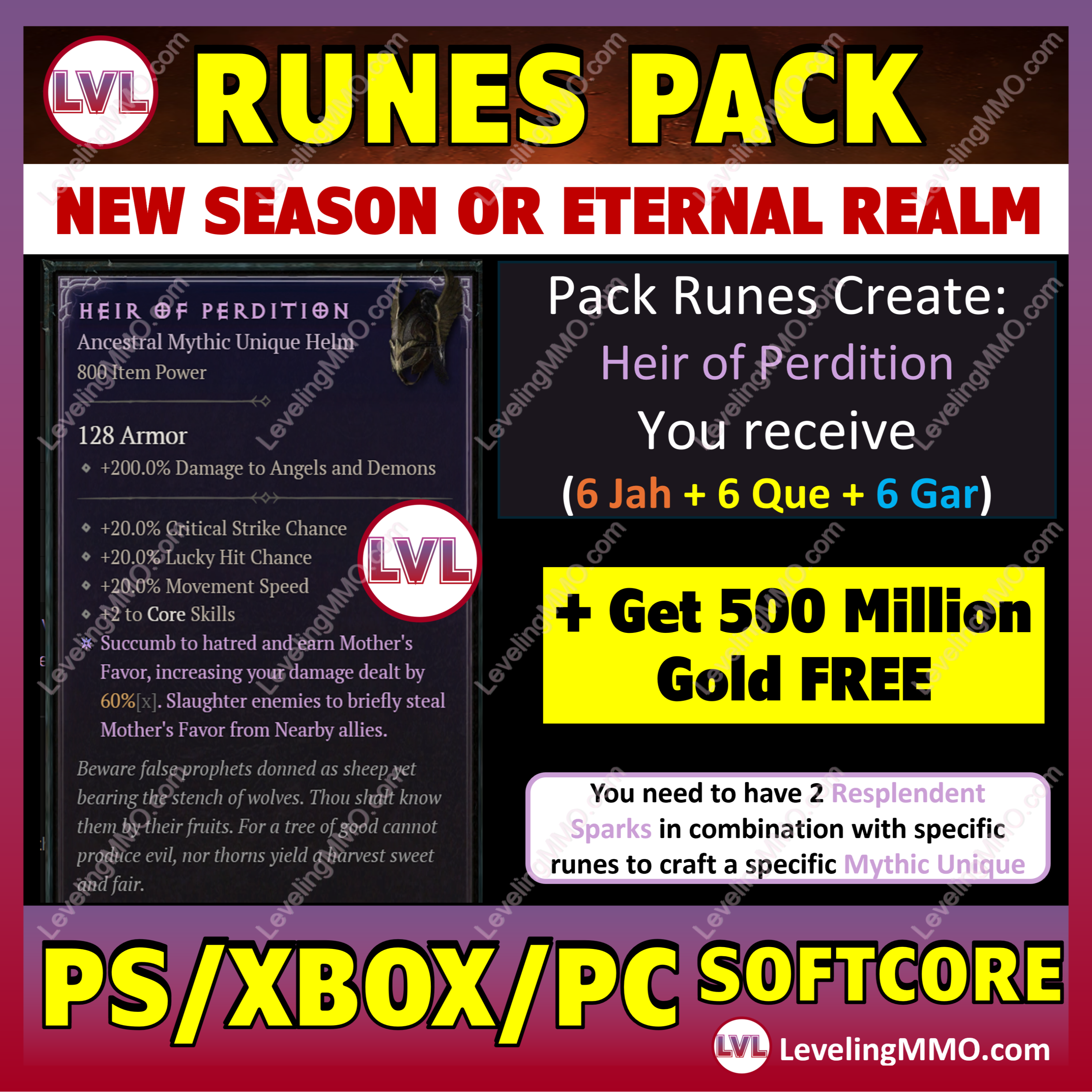 Create: Heir Of Perdition =(Pack All Runes)